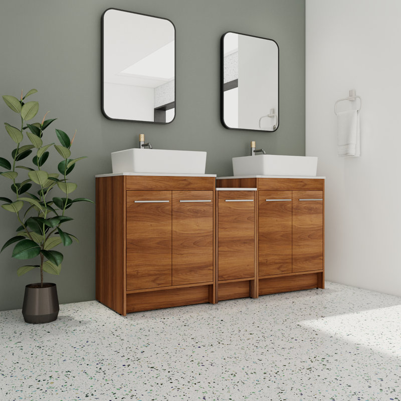 Latitude Run® Slavenka 59.33'' Double Bathroom Vanity with